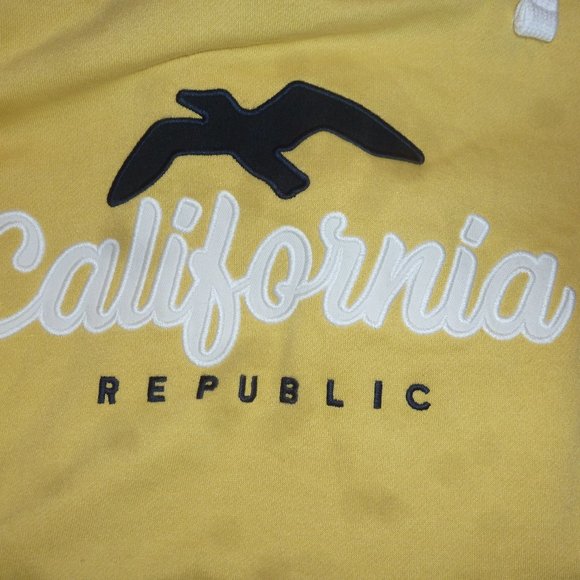 Cute w/ Embroidered logo California Republic Fleece  easy to layer hoodie SZ M - Picture 8 of 8